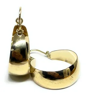 14k Solid Gold YELLOW CLASSIC Basket Earrings Aracadas (SM,MED,LG)