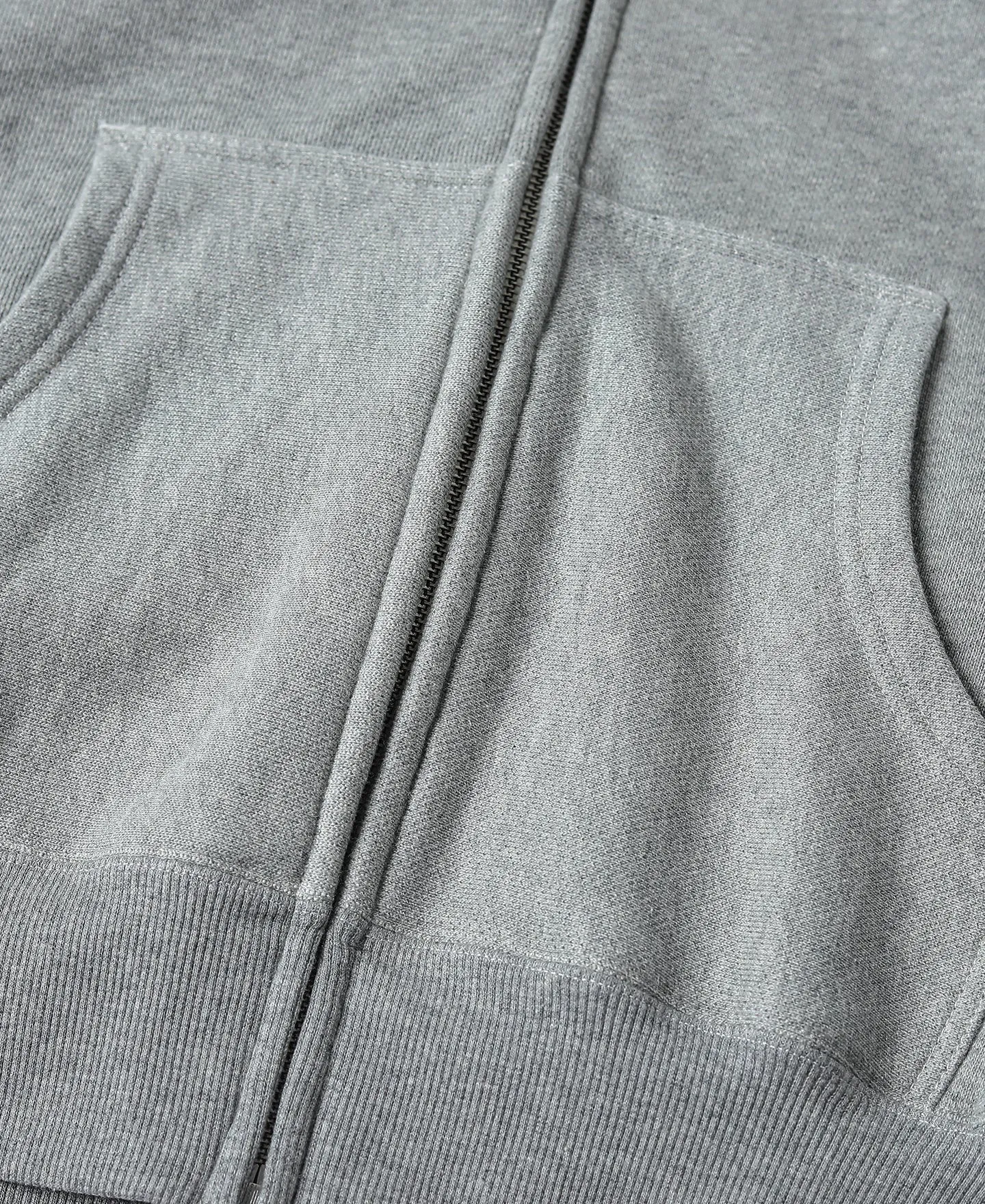 1950s Wind Shield Full-Zip Thermal Hoodie - Gray