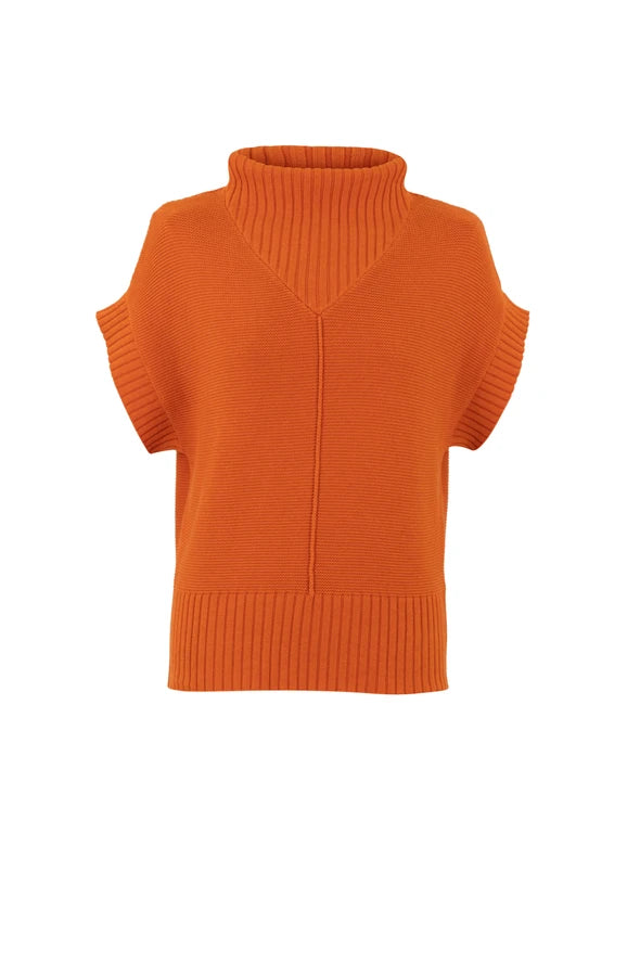 7205- Cape Style Jumper- Orange- Marble