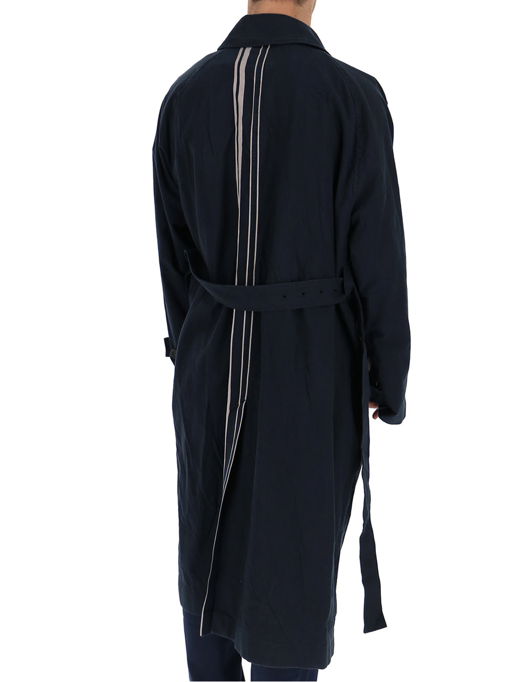 Acne Studios Stripe Detailed Belted Coat