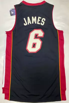 Adidas NBA Jersey Miami JAMES 6 black Heat