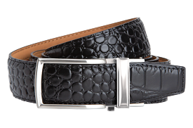 Alligator Black V2, 1 3/8 Strap, Dress Belt