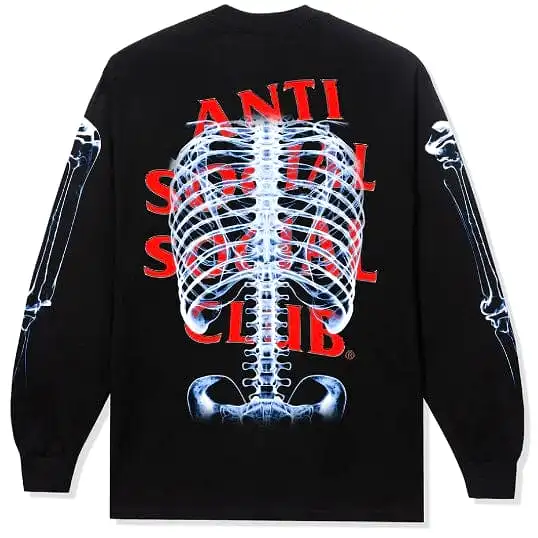 Anti Social Social Club Bones Long Sleeve Tee (Black)