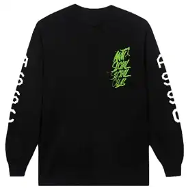 Anti Social Social Club Dystopian Crime Wave Long Sleeve Tee (Black)