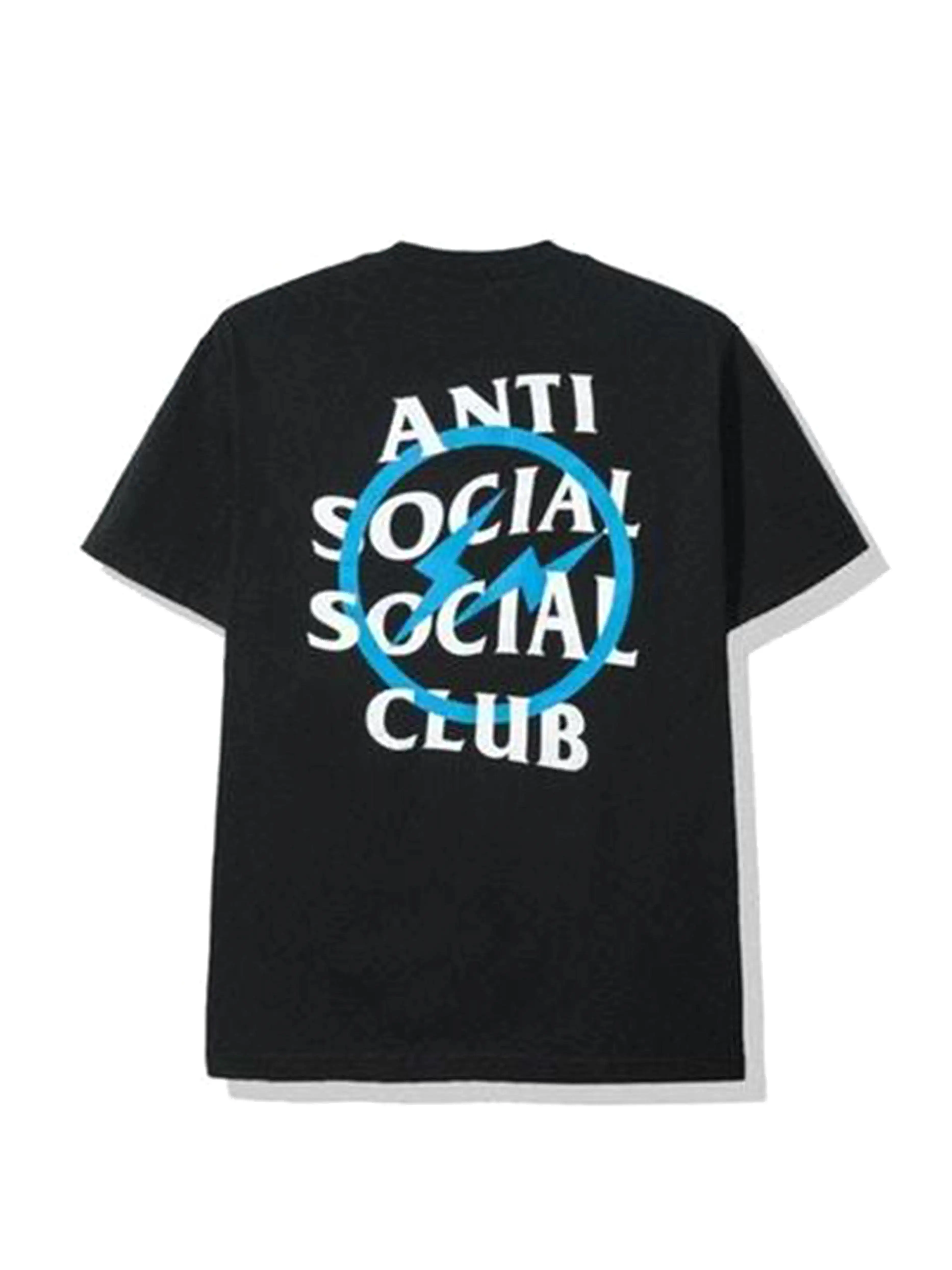 Anti Social Social Club Fragment Blue Bolt Tee Black