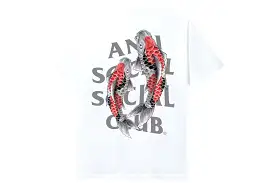 Anti Social Social Club Koi Garden 3M Reflective Tee White