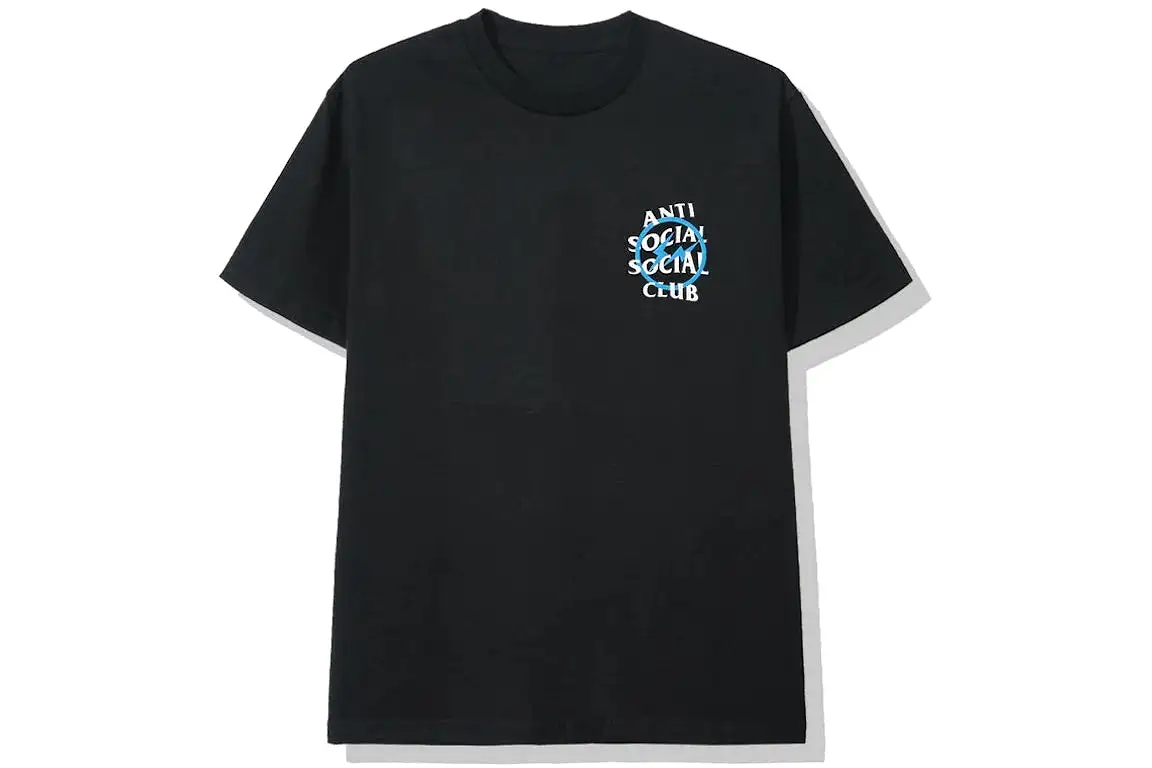 ANTI SOCIAL SOCIAL CLUB X FRAGMENT BLUE BOLT TEE BLACK