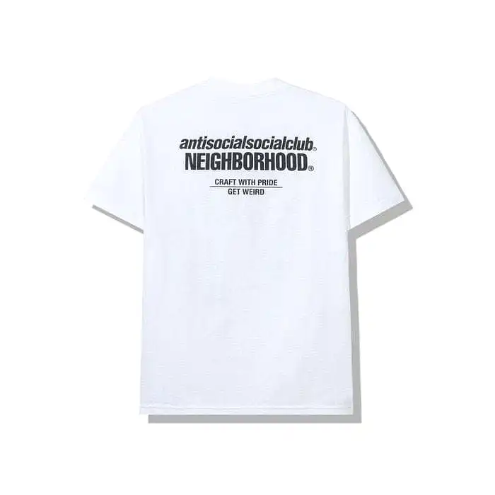 ANTI SOCIAL SOCIAL CLUB X NEIGHBORHOOD CAMBERED WHITE TEE