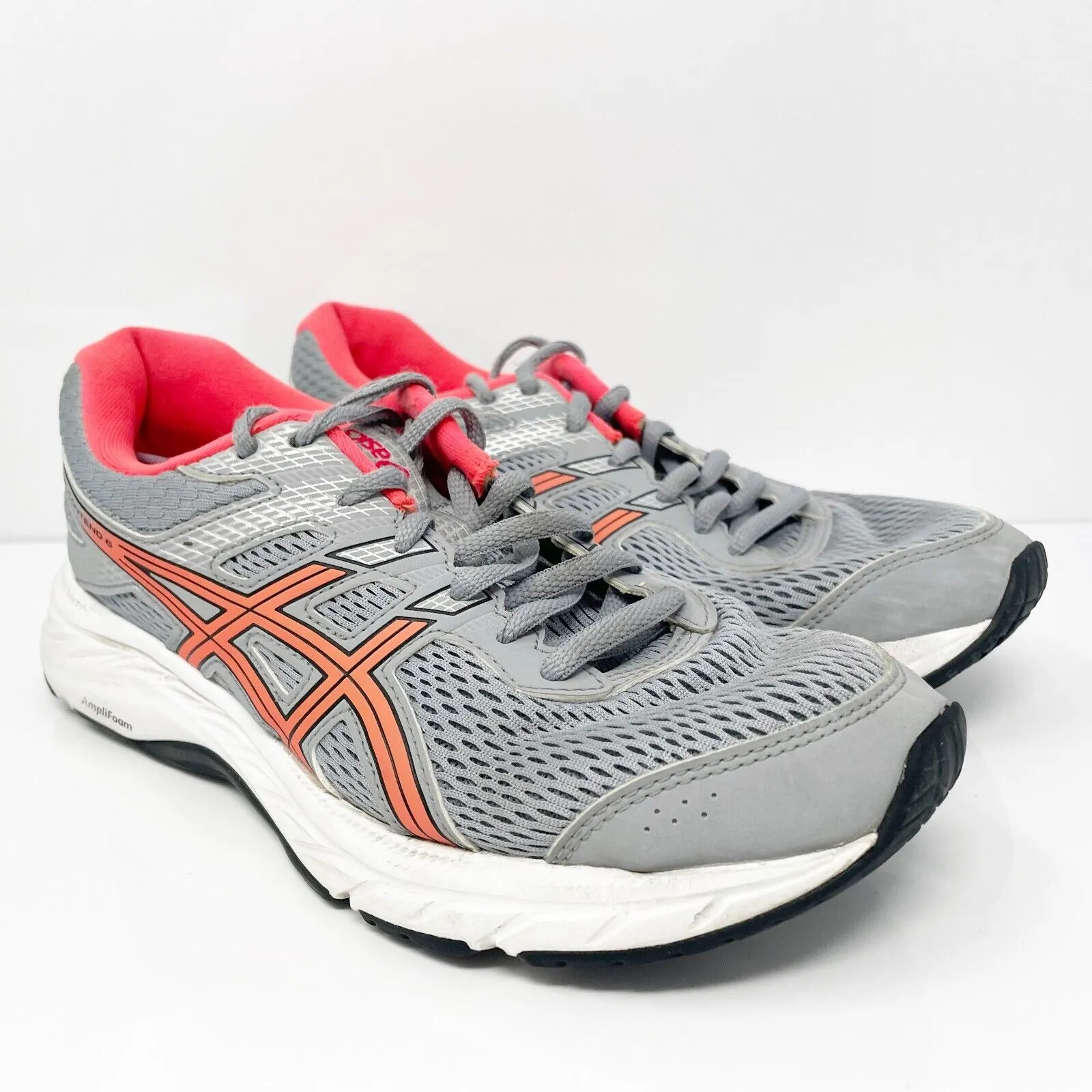 Asics Womens Gel Contend 6 1012A570 Gray Running Shoes Sneakers Size 7