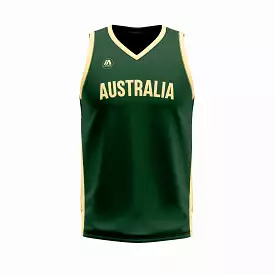 Australian Boomers 2023 FIBA Basketball World Cup Reversible Training Jersey - Green