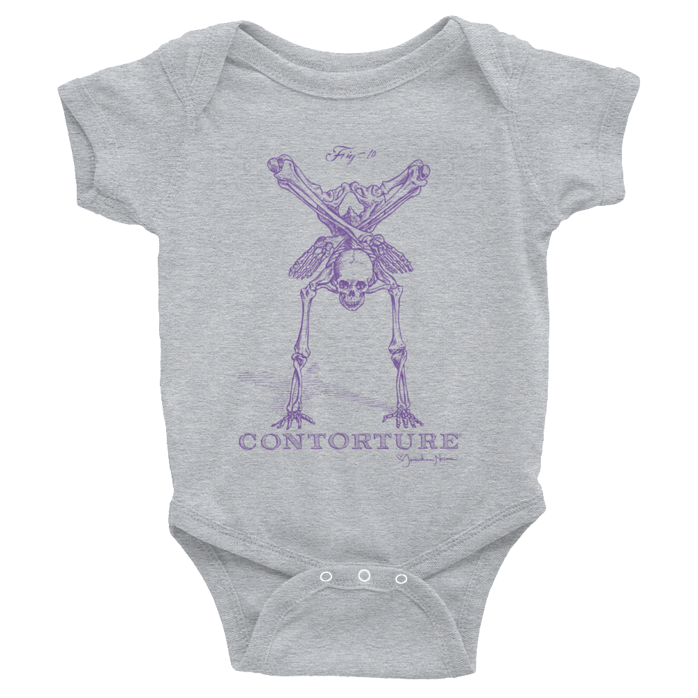 BABY Short Sleeve Bodysuit: Black Sabbath Purple