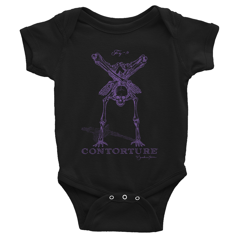 BABY Short Sleeve Bodysuit: Black Sabbath Purple