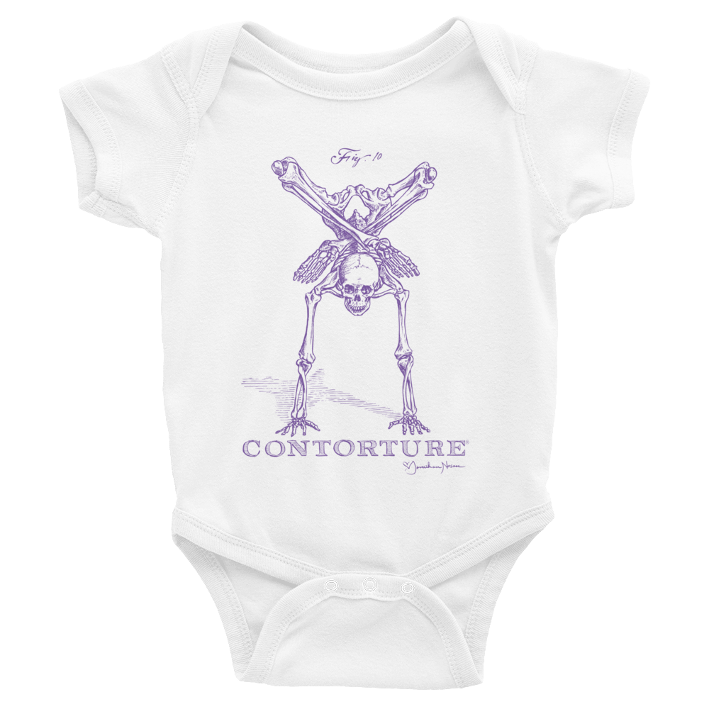 BABY Short Sleeve Bodysuit: Black Sabbath Purple