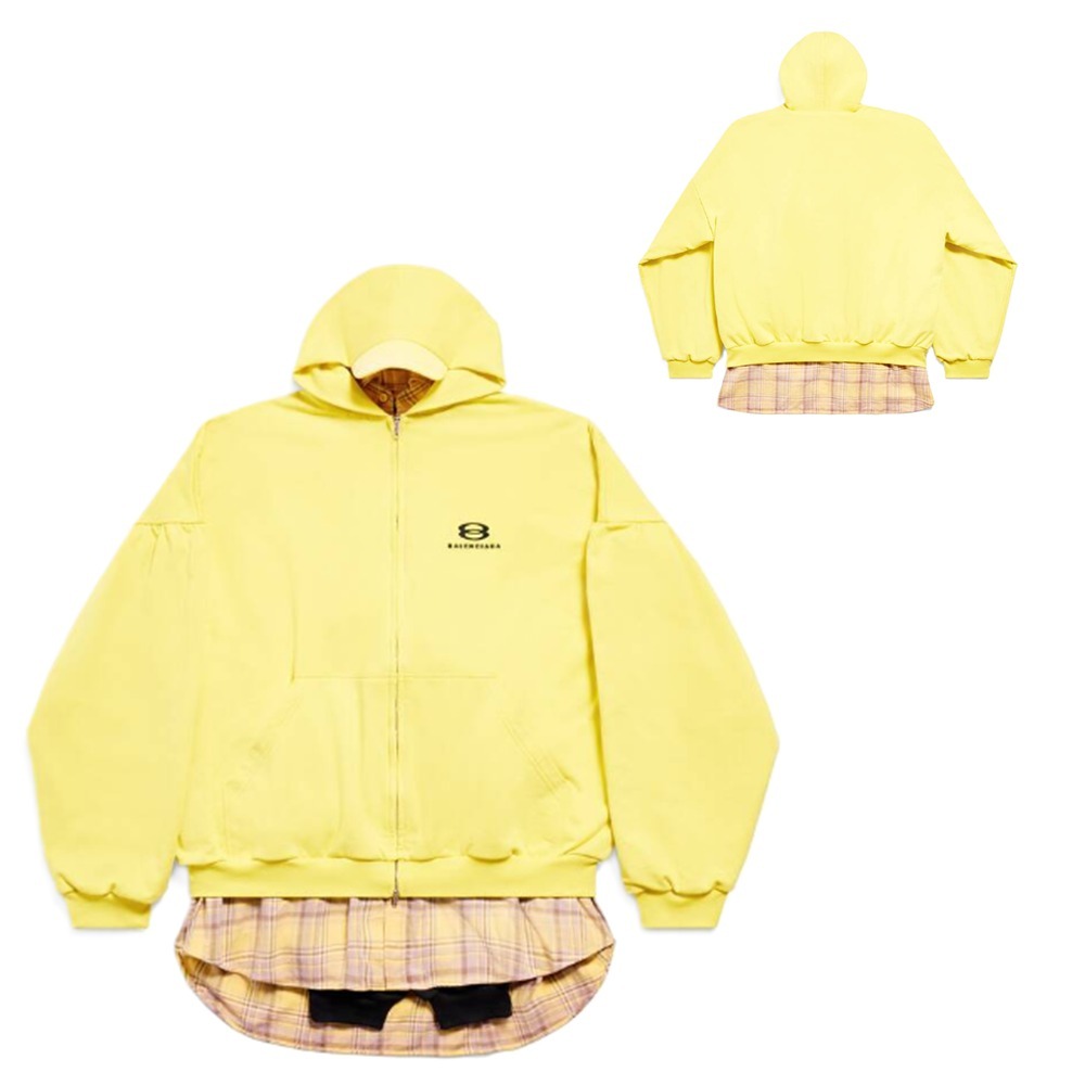 BALENCIAGA  |Unity Sports Icon Layered Hoodie Oversized in Yellow/black