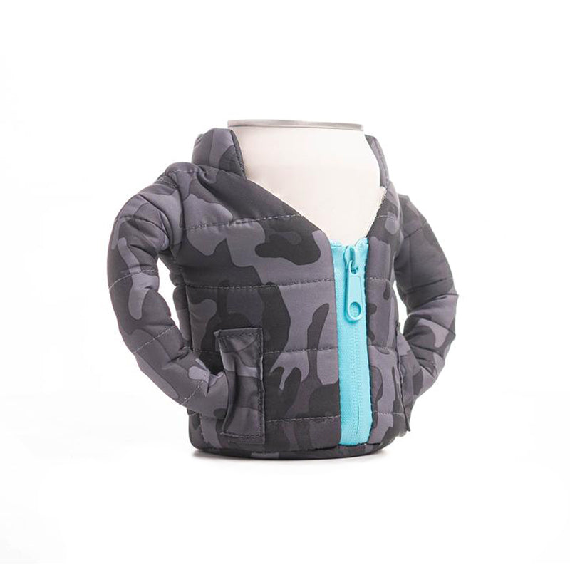 Beverage Jacket Camo Grey/Aqua