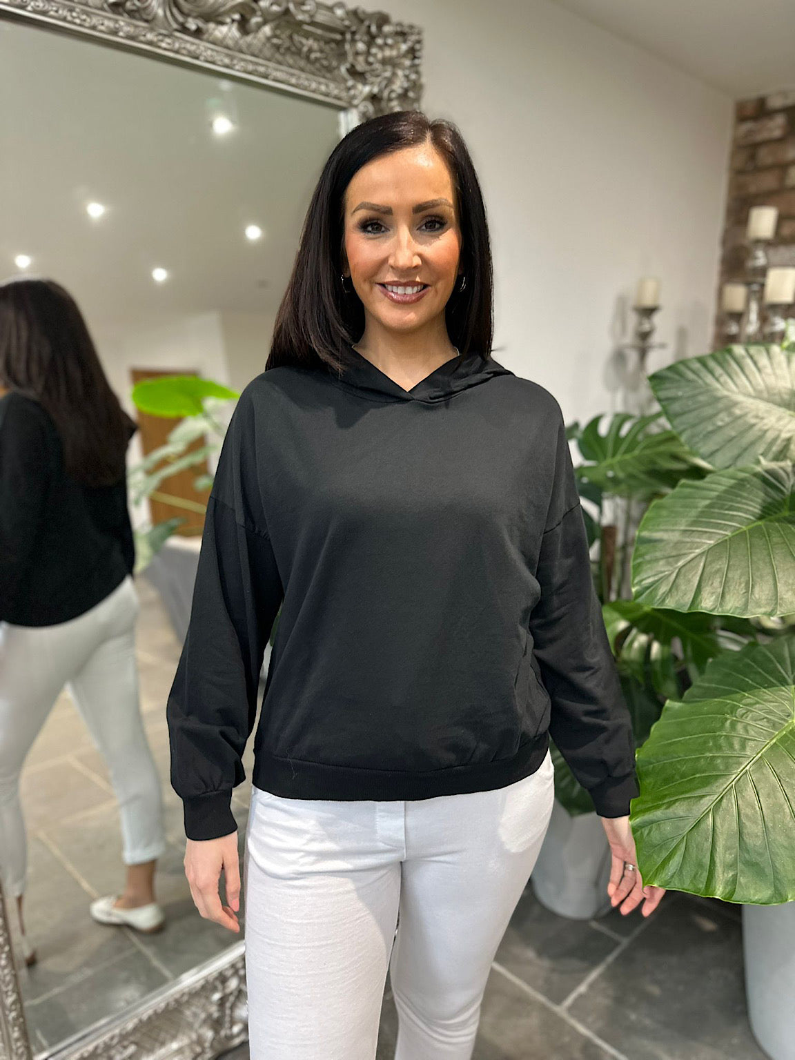 Black Basic Hoodie Reema