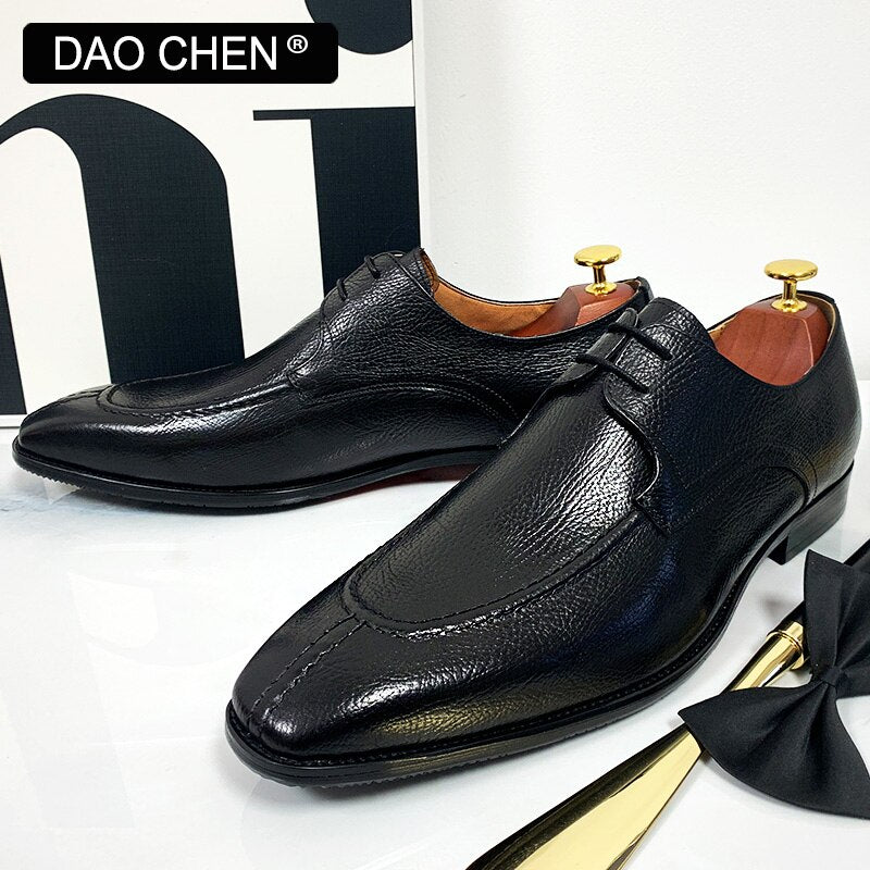 BLACK BROWN SPLIT TOE LUXURY DERBY MEN DRESS SHOE BUSINESS OFFICE WEDDING FORMAL SHOES FOR MEN