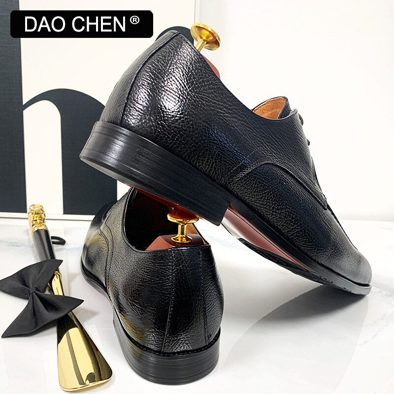 BLACK BROWN SPLIT TOE LUXURY DERBY MEN DRESS SHOE BUSINESS OFFICE WEDDING FORMAL SHOES FOR MEN