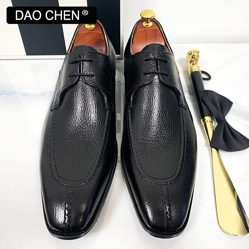 BLACK BROWN SPLIT TOE LUXURY DERBY MEN DRESS SHOE BUSINESS OFFICE WEDDING FORMAL SHOES FOR MEN