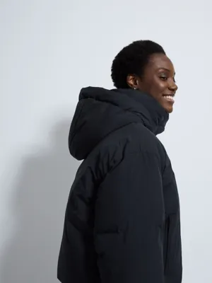 Black Short Hooded Padded Coat | Women | George at ASDA