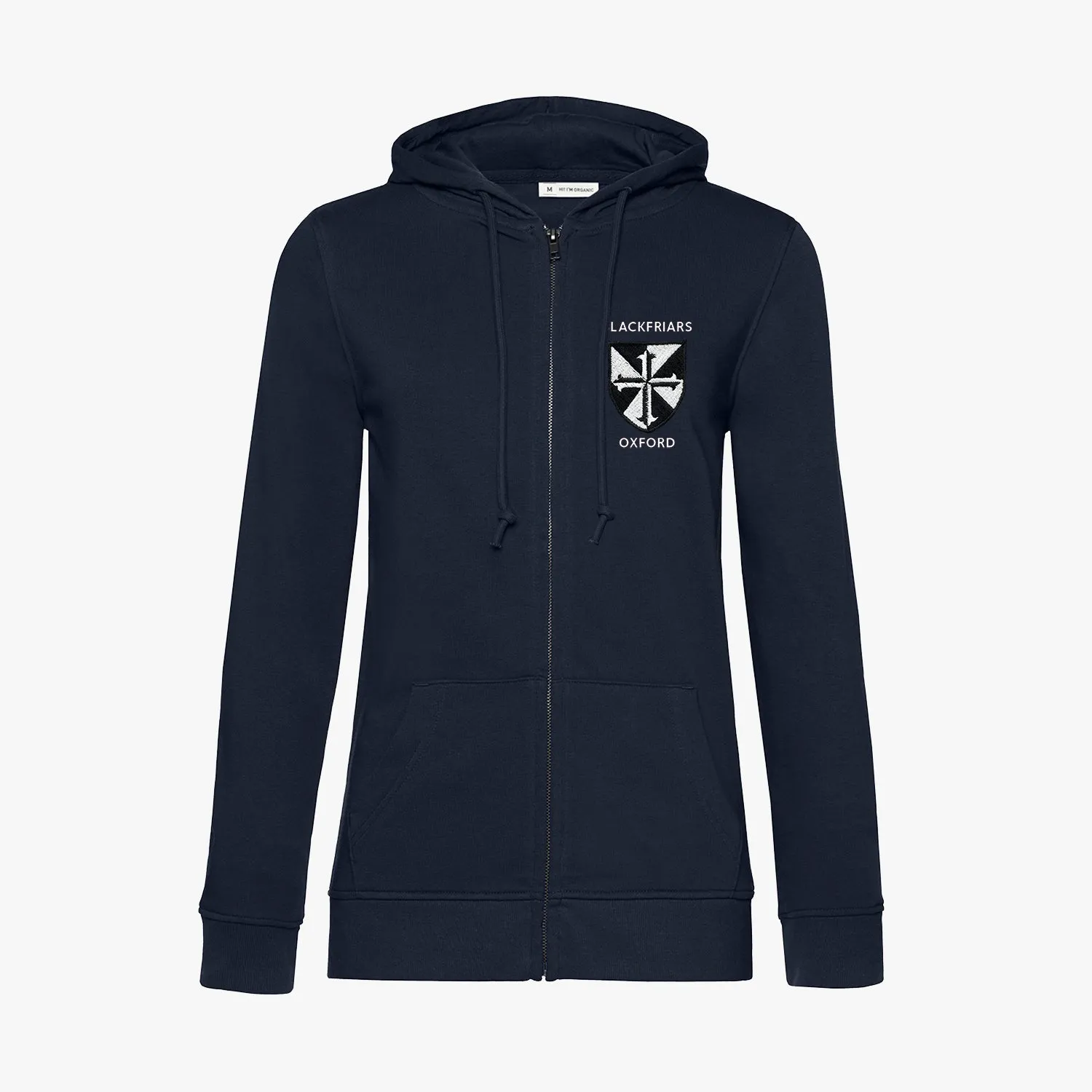 Blackfriars Ladies Organic Embroidered Zip Hoodie