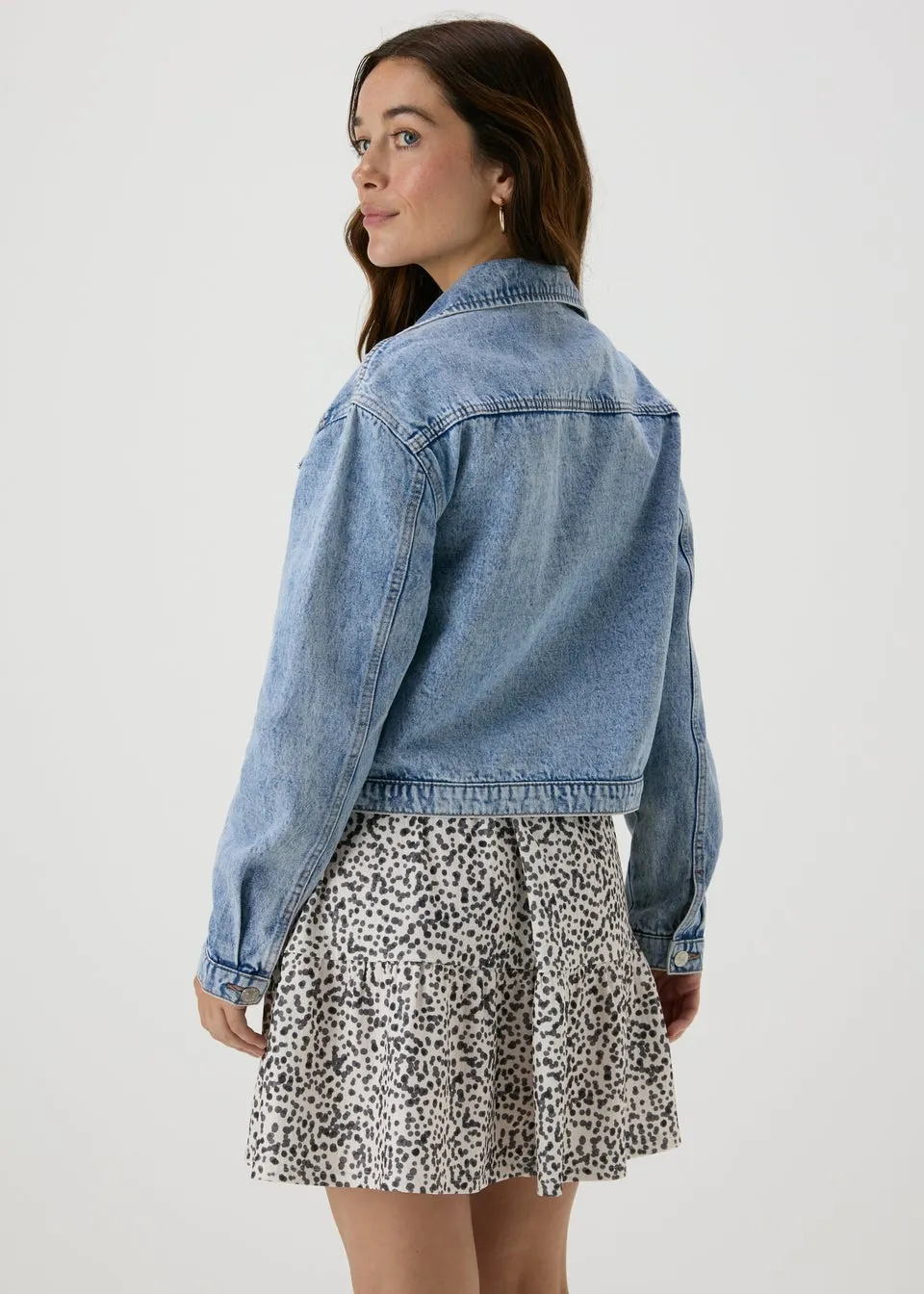 Blue Denim Biker Jacket