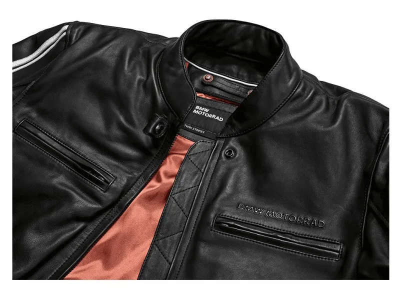 BMW Motorcycle Jacket Leather TwinStripes Men | BMW Motorrad