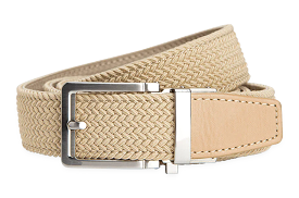 Braided Tan, 1 3/8 Strap, Golf Belt