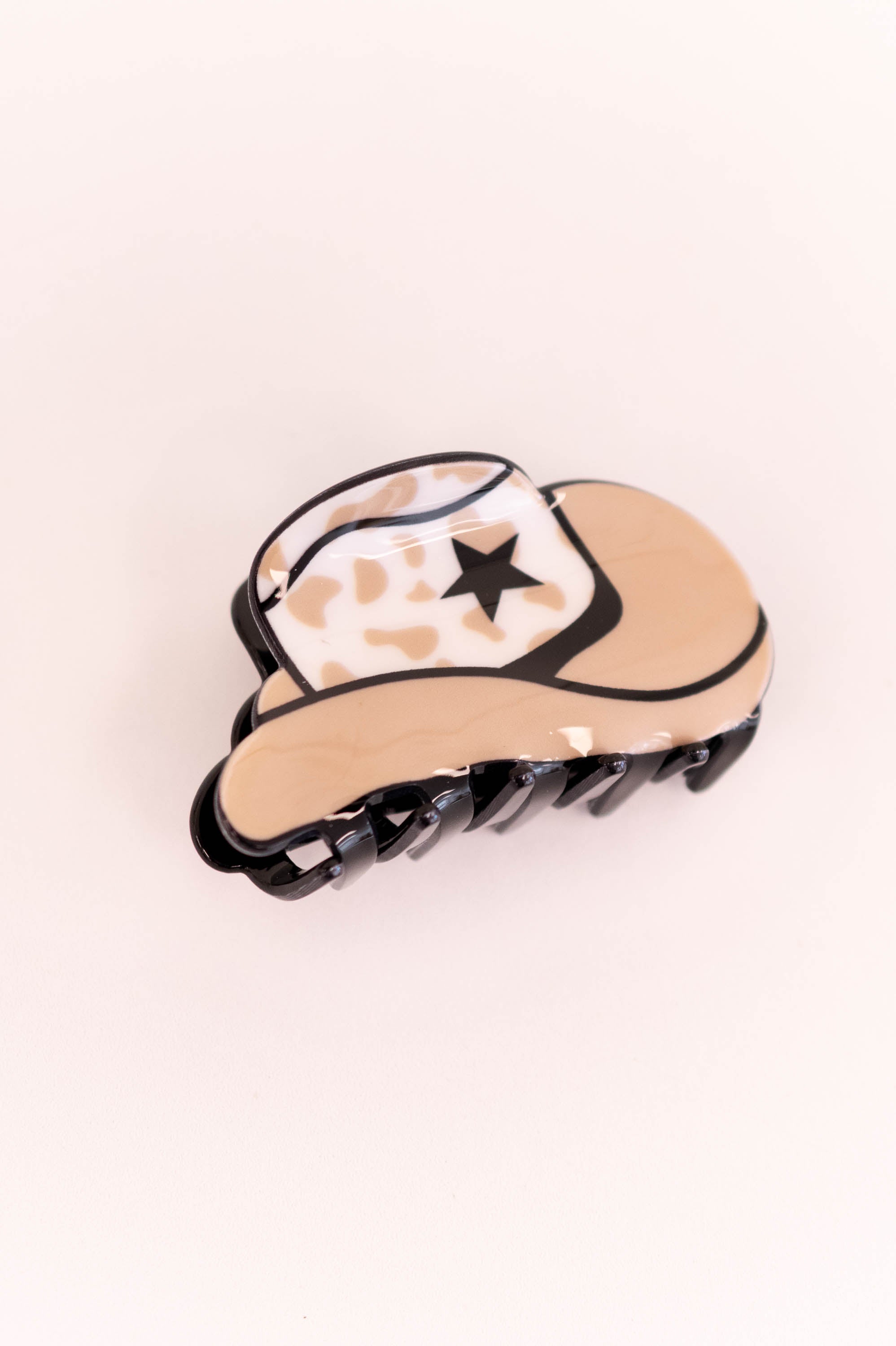 Bring Your Cowgirl Hat Hair Clip, Beige