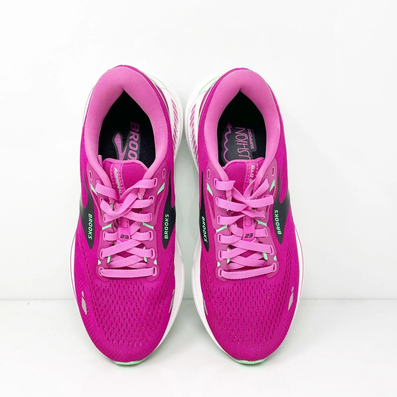 Brooks Womens Adrenaline GTS 23 1203811B639 Pink Running Shoes Sneakers Size 7 B