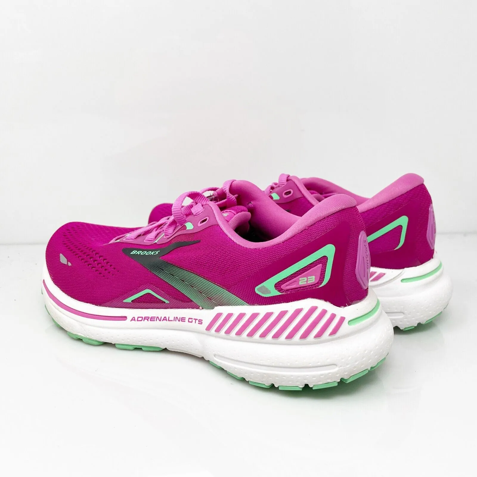 Brooks Womens Adrenaline GTS 23 1203811B639 Pink Running Shoes Sneakers Size 7 B