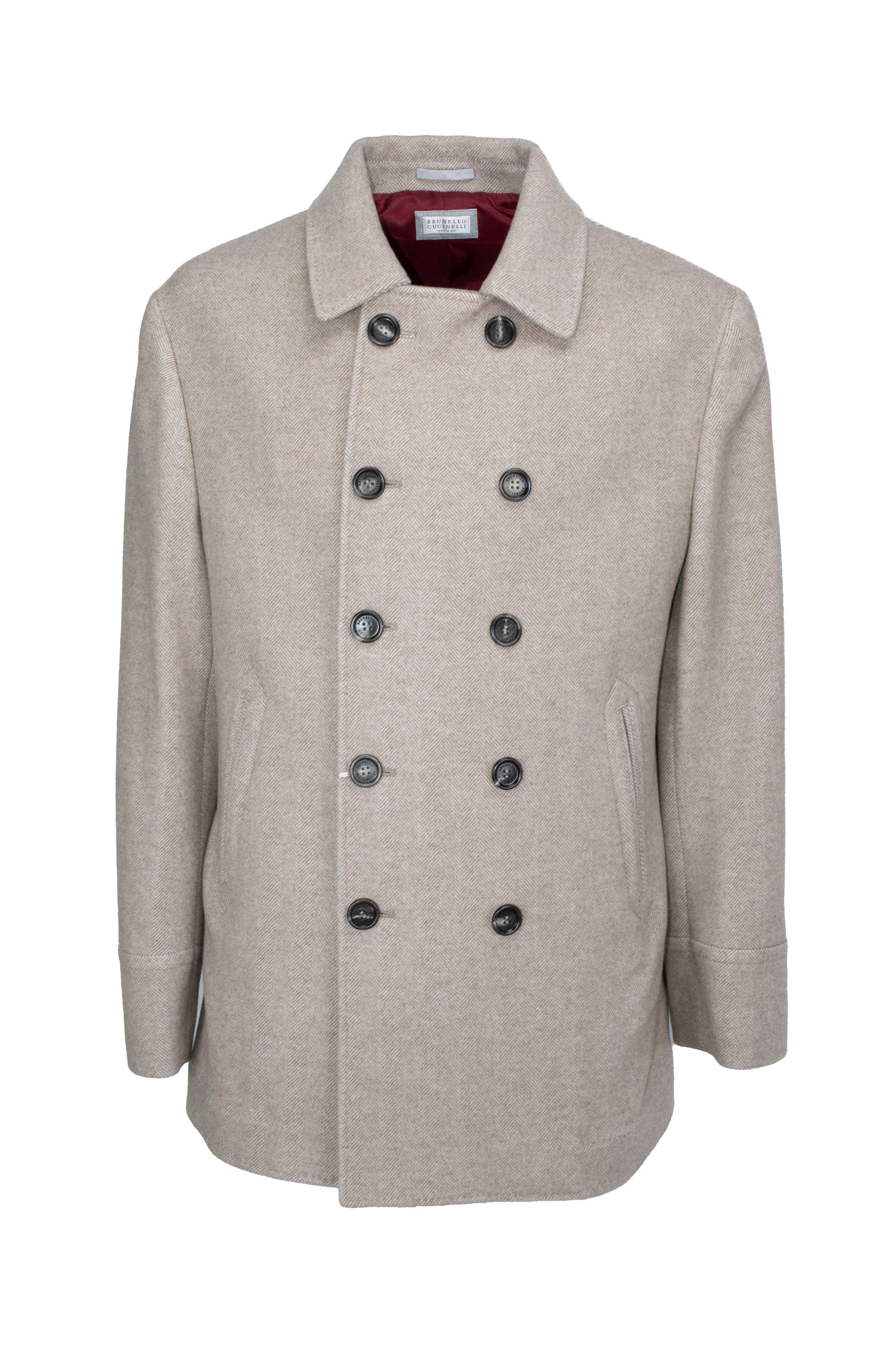 Brunello Cucinelli Double-Breasted Fine Knit Coat