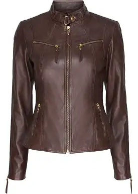 BTF CPH Biker Jacket 10245 antique brown with gold