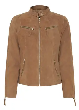 BTF CPH Biker Jacket Suede 100242 Camel