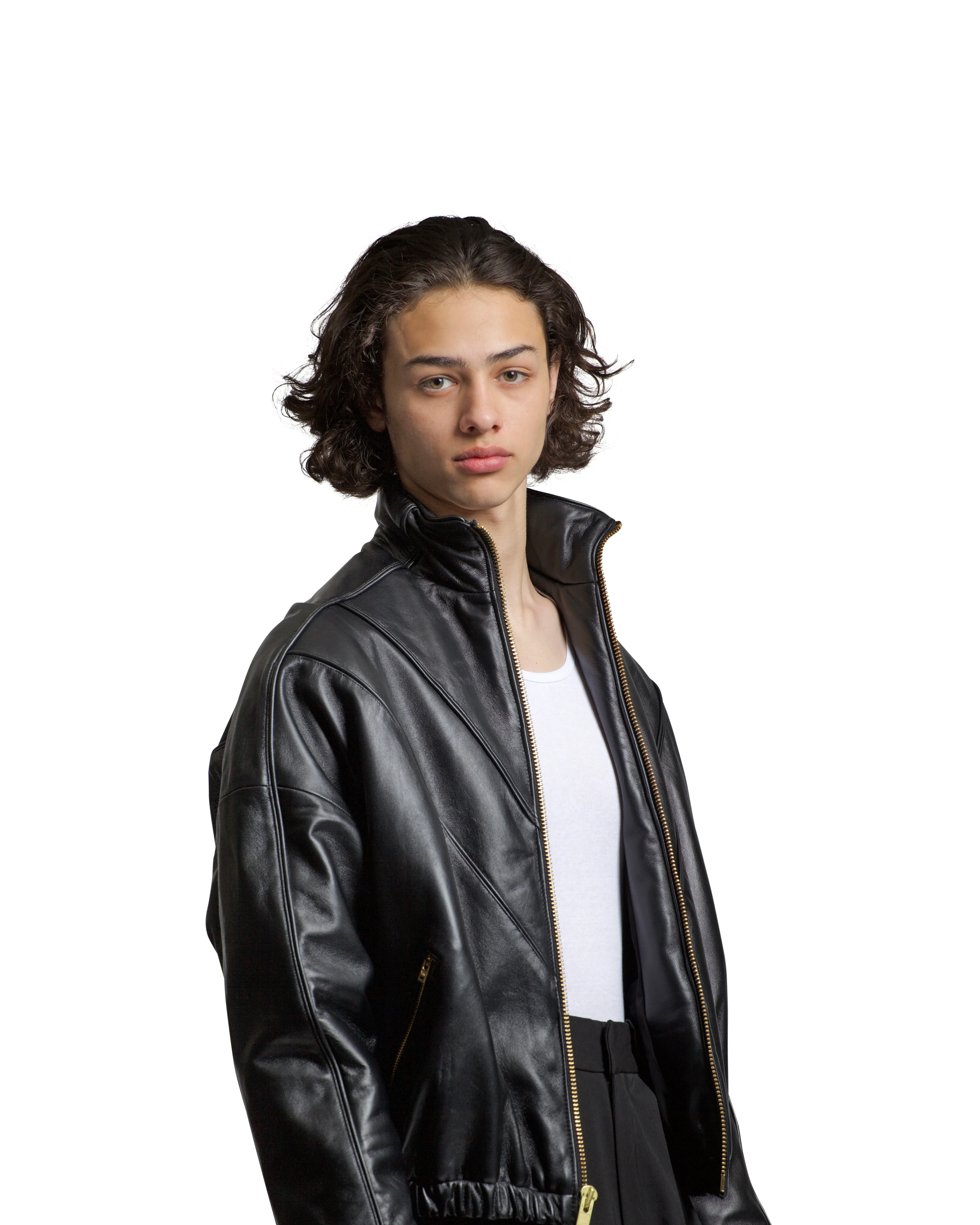 BUFFALO TRACK JACKET-LEATHER