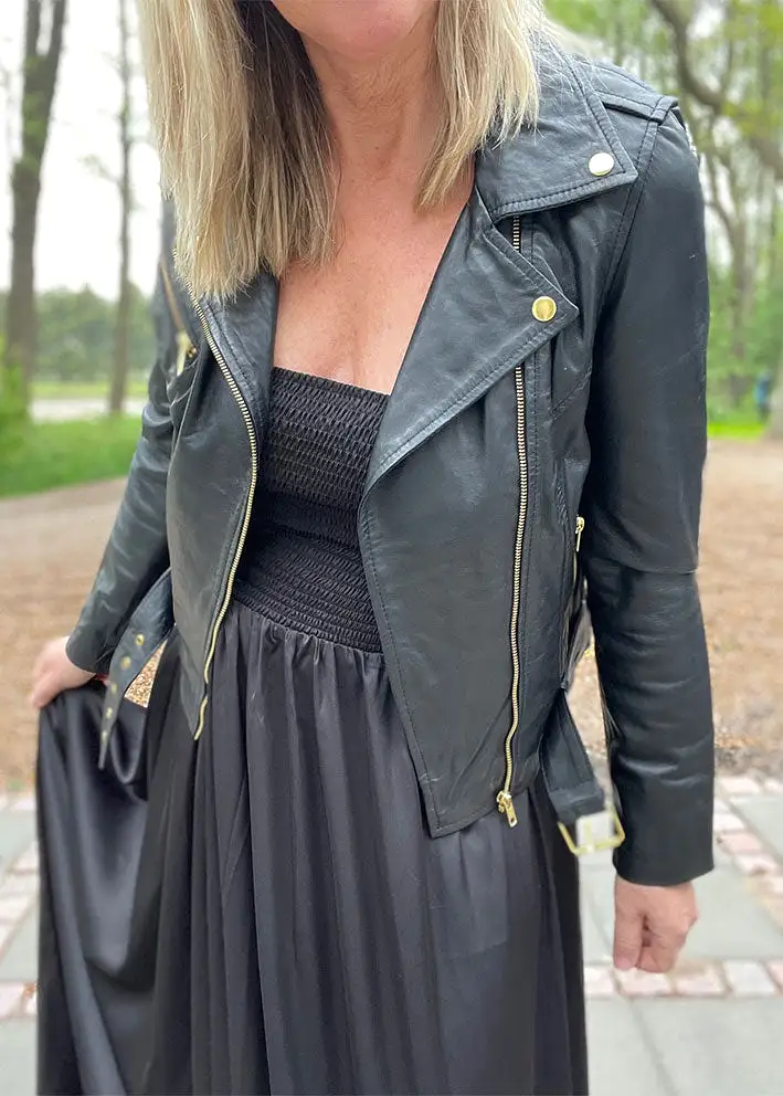 Butterfly CPH Biker Jacket 10575 Skindjakke - black with gold