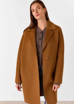 Camel Julia Wool Double Faced Coat