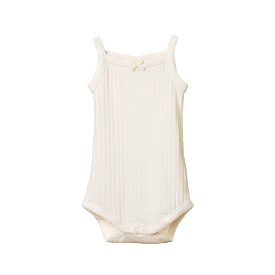 Camisole Bodysuit Pointelle, Natural