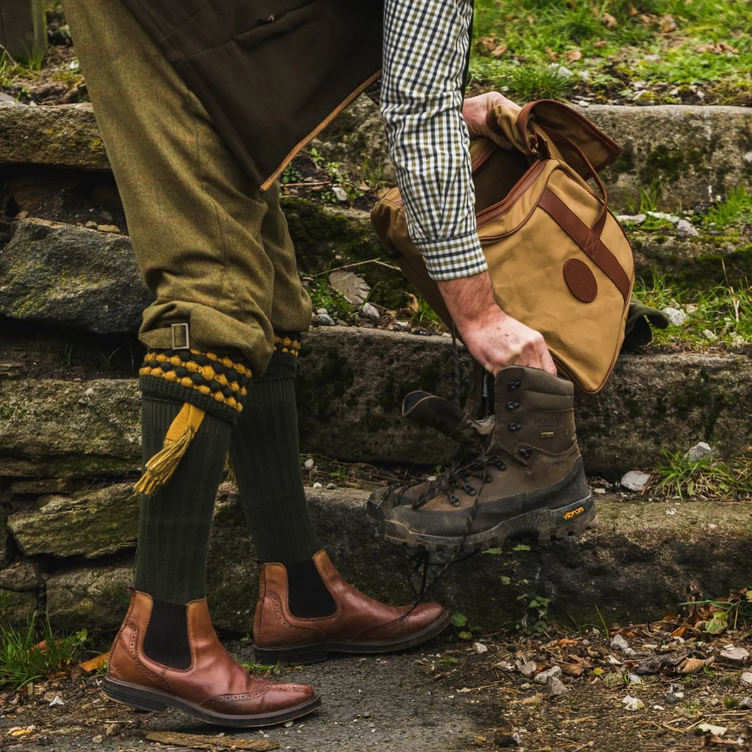 Canvas Walking Boot Bag