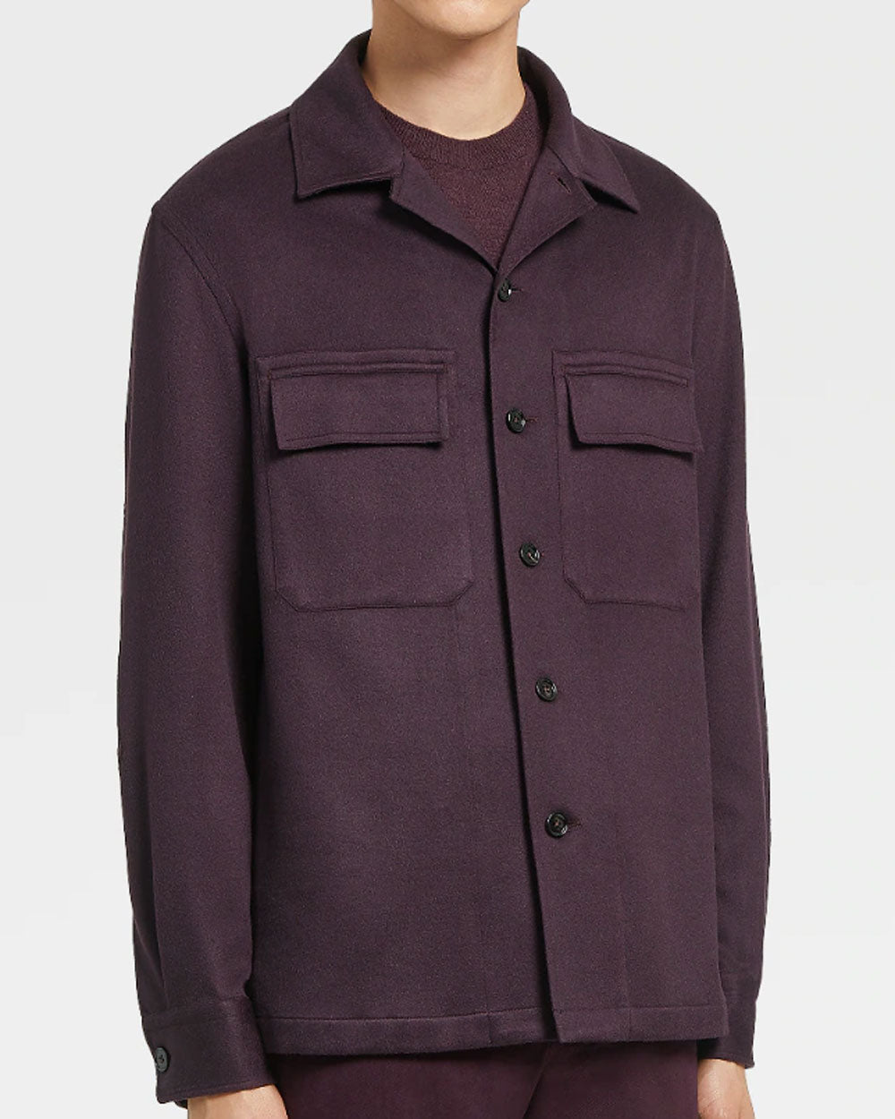 Dark Purple Cashmere Overshirt