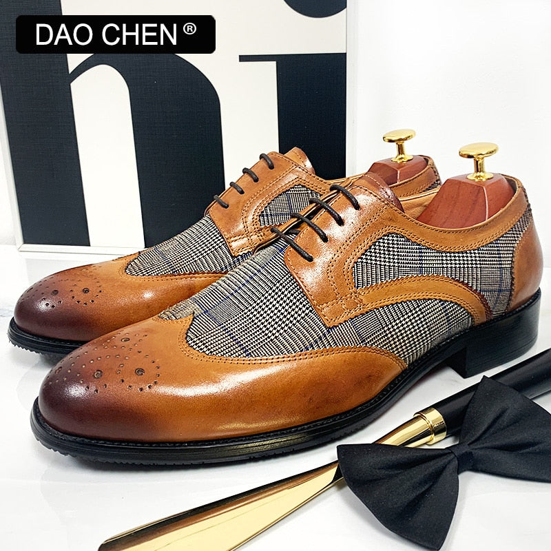 DERBY MEN BUSINESS SHOES HANDMADE CUSTOMED OXFORDS WEDDING MAN SHOE DESIGN GENUINE LEATHER MEN SHOES