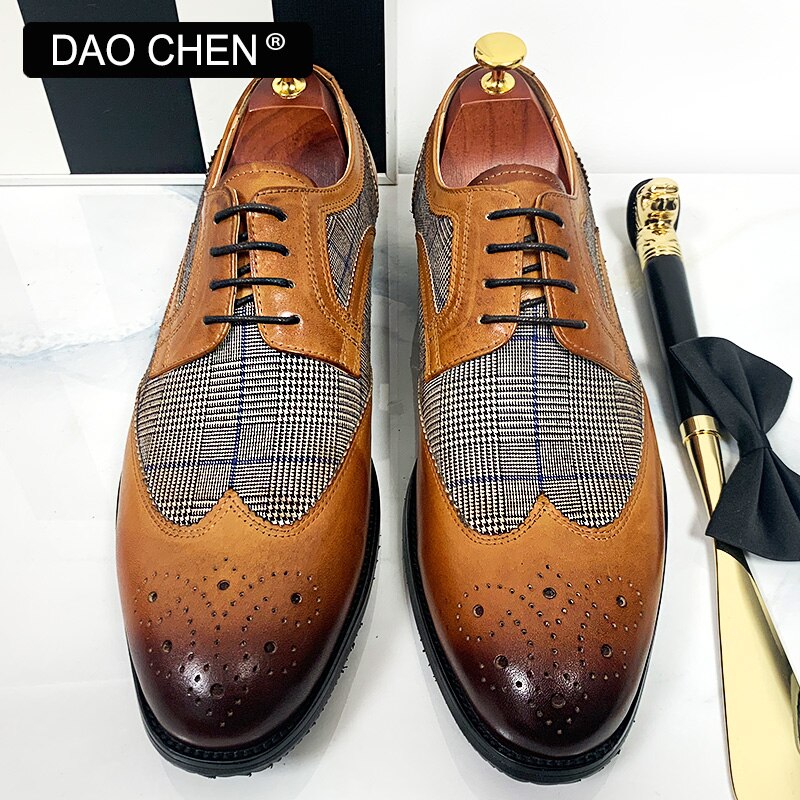 DERBY MEN BUSINESS SHOES HANDMADE CUSTOMED OXFORDS WEDDING MAN SHOE DESIGN GENUINE LEATHER MEN SHOES