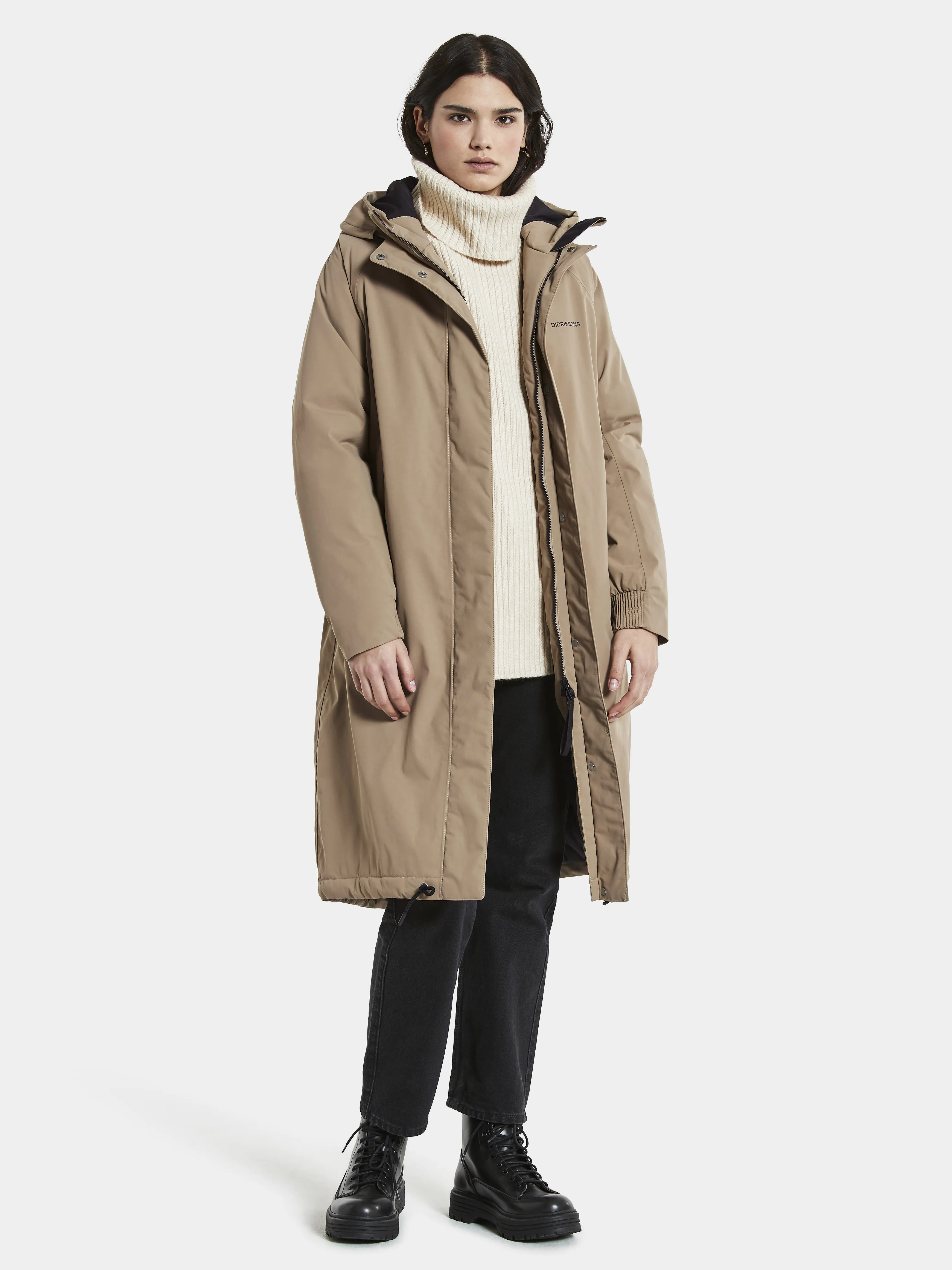 Didriksons Women's Alicia Parka Long 2 Beige | Buy Didriksons Women's Alicia Parka Long 2 Beige here | Outnorth