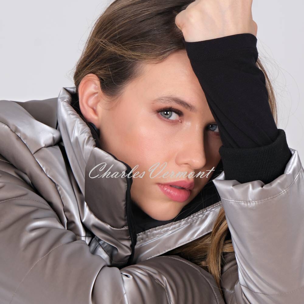 Dolcezza Padded Jacket with Detachable Hood - Style 72809 (Taupe)