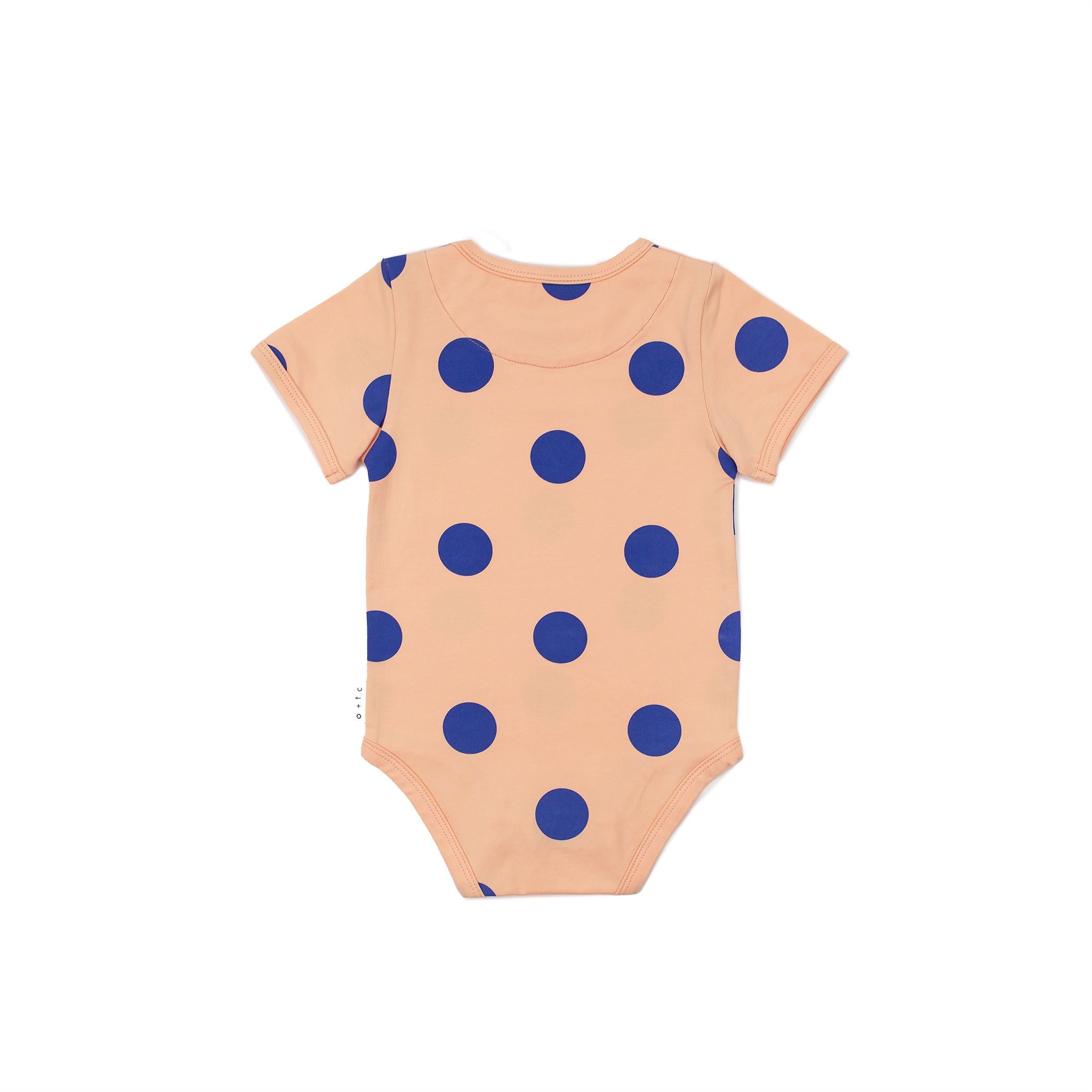 Dotty Short Sleeve Bodysuit, Peach