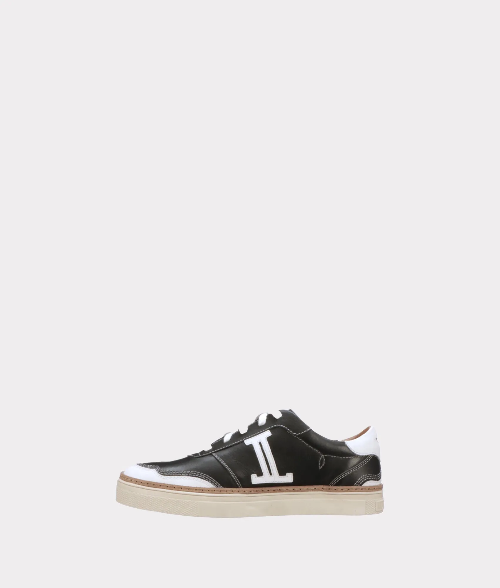 Double L Lace Up Sneakers :: Black