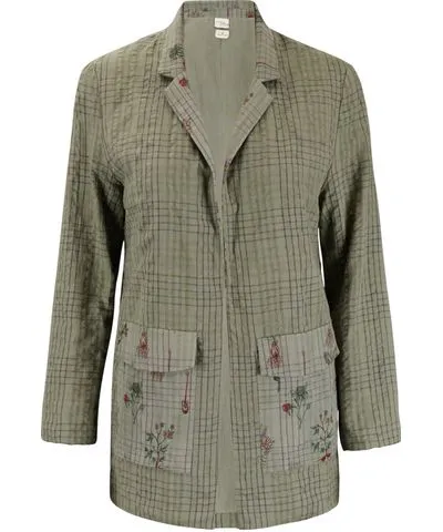 Em & Shi Women's Green Olive Blazer