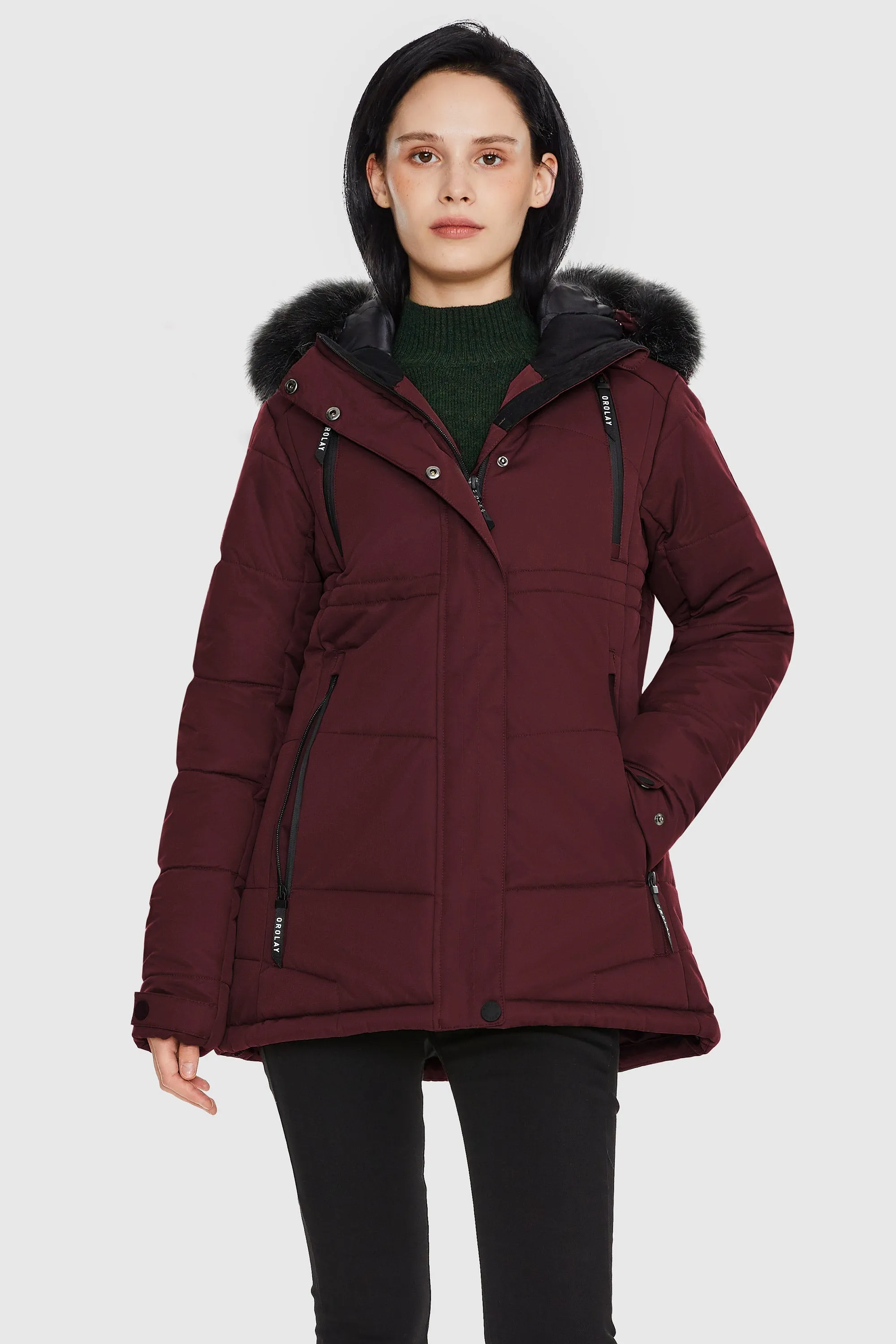 Faux Fur Hooded Mountain Parka