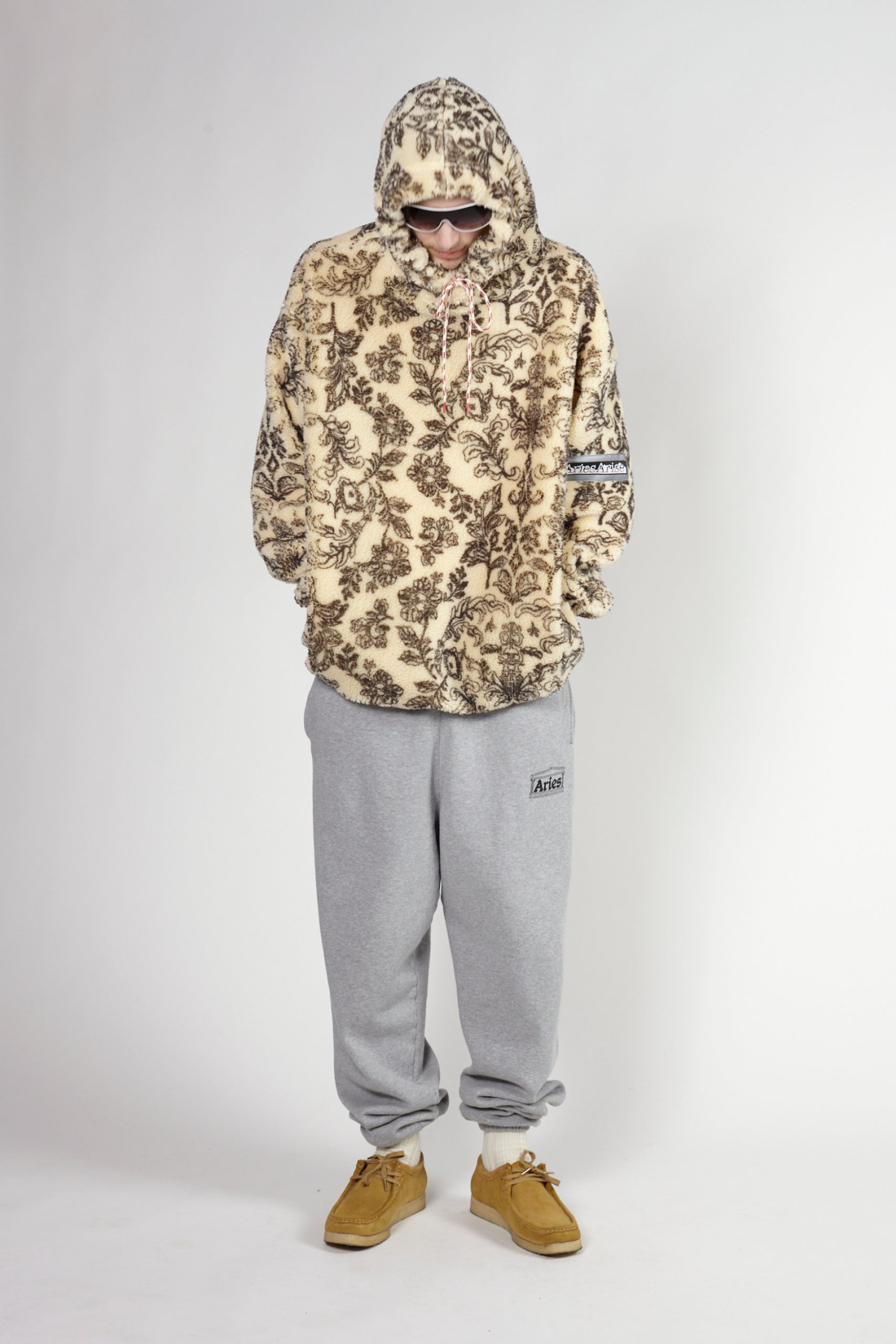 Floral Oversized Fleece Hoodie