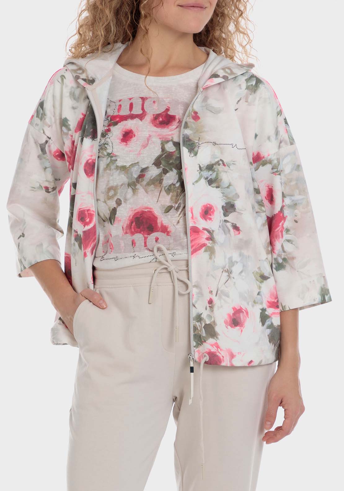 Floral Print Sports Jacket